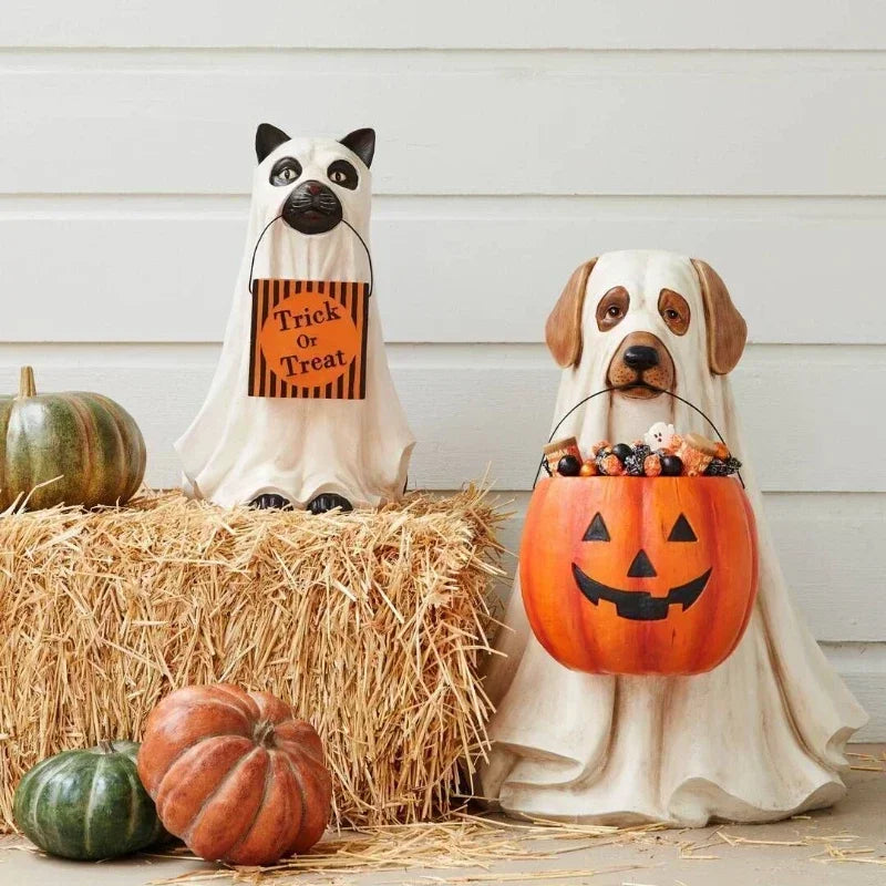 Decorações Criativas de Cães Elfos para o Halloween, Decorações para Festas, Ornamentos Artísticos para Casa, Acessórios Decorativos Divertidos