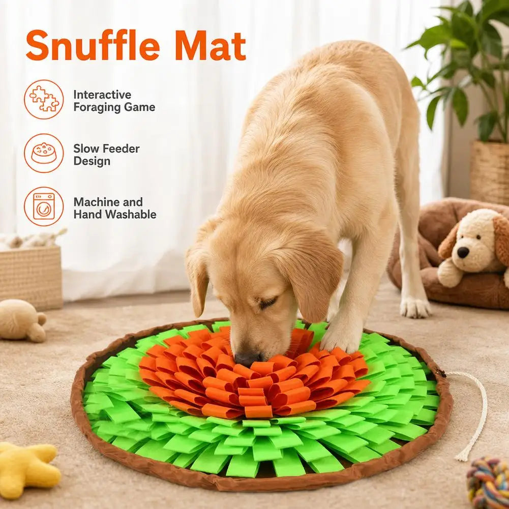 Tapete de busca para cães, jogo interativo de busca de alimentos, brinquedo em forma de tapete para alimentação lenta, ideal para o treino de cães, estimula as habilidades naturais de busca de alimentos.