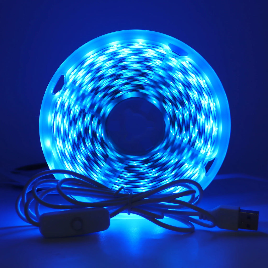 5v 2835 luz de tira led usb 60leds/m fita flexível led com interruptor branco quente à prova dwaterproof água luzes led para decoração do quarto