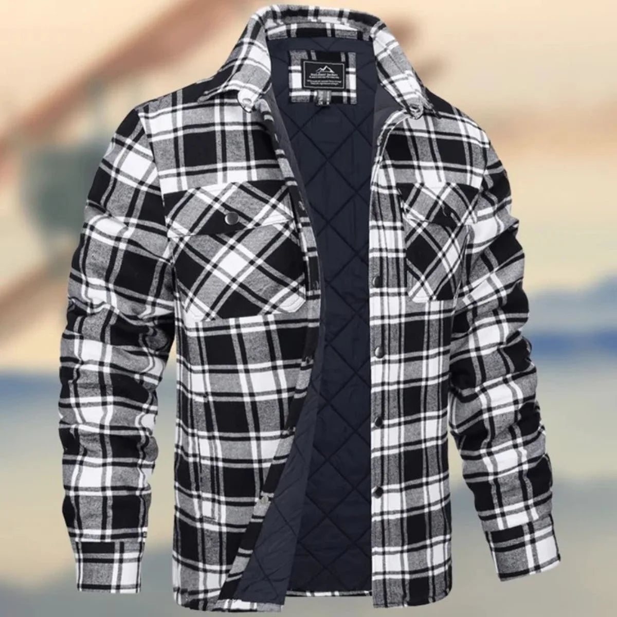 Winter Fashion Trend With Cotton Thickened Warm Plaid Jacket For Men's Casual Loose Sports Plus Large Size High-Quality Jacket