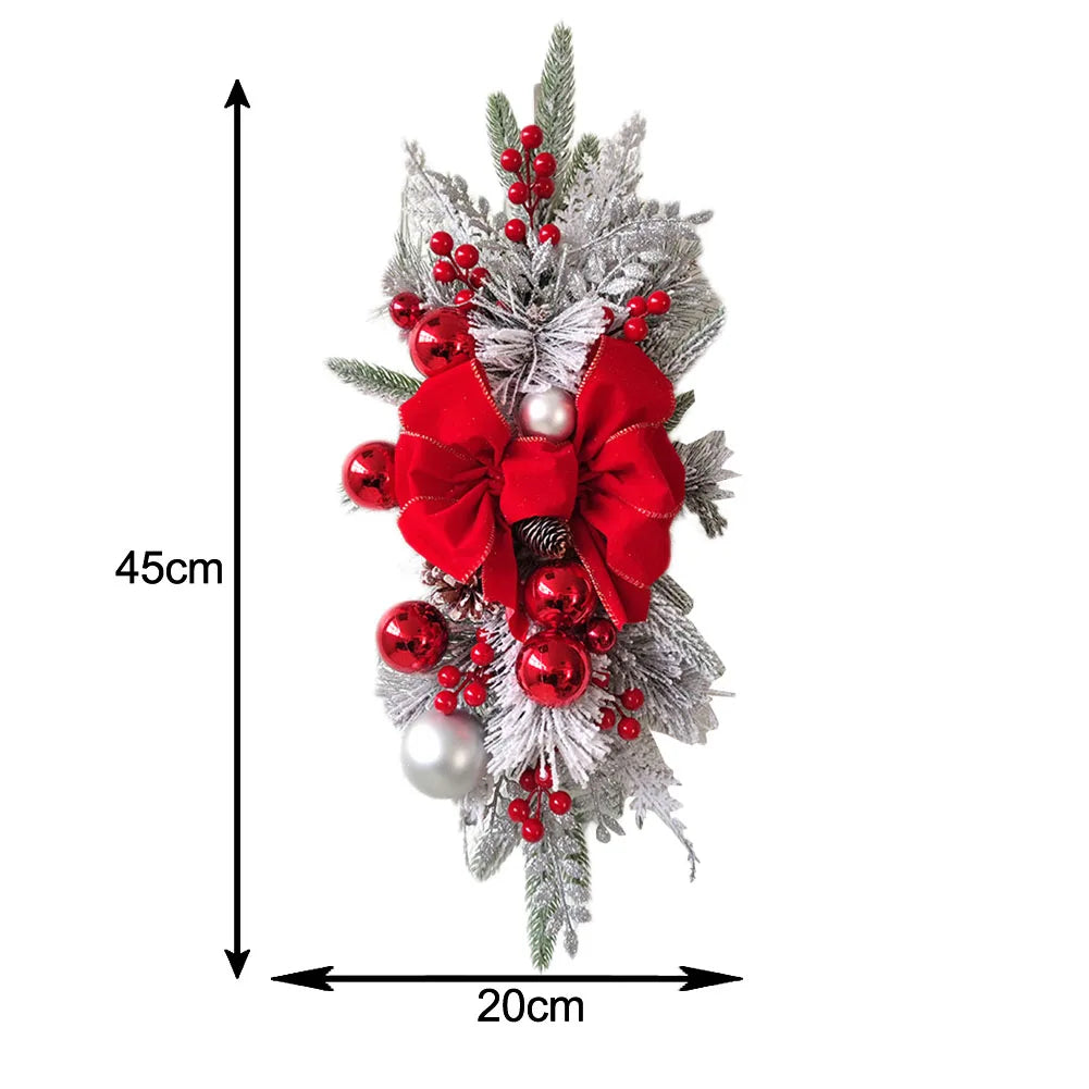 Decoração de escadas pré-iluminadas sem fio acende decorações de escada de natal guarnição guirlanda natal navidad natal