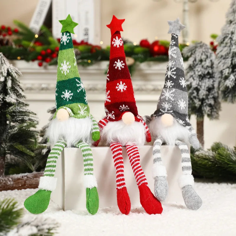 Boneco Gnomo Luminoso de Natal 2026 Sem Rosto Decoração de Casa Feliz Natal Presente de Natal para o Ano Novo