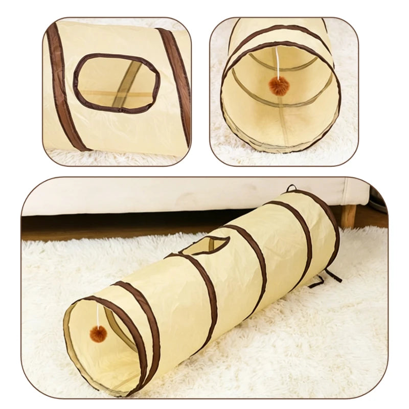 Túnel Dobrável para Gatos, Brinquedo Interativo para Gatos, Filhotes, Cães e Coelhos, para Treinamento e Diversão, Alivia o Tédio.