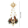 Decoração de Parede de Presépio de Natal de 30cm, Ornamento de Estrela em Acrílico 2D, Cena do Nascimento de Jesus, Decoração de Estrela da Fé