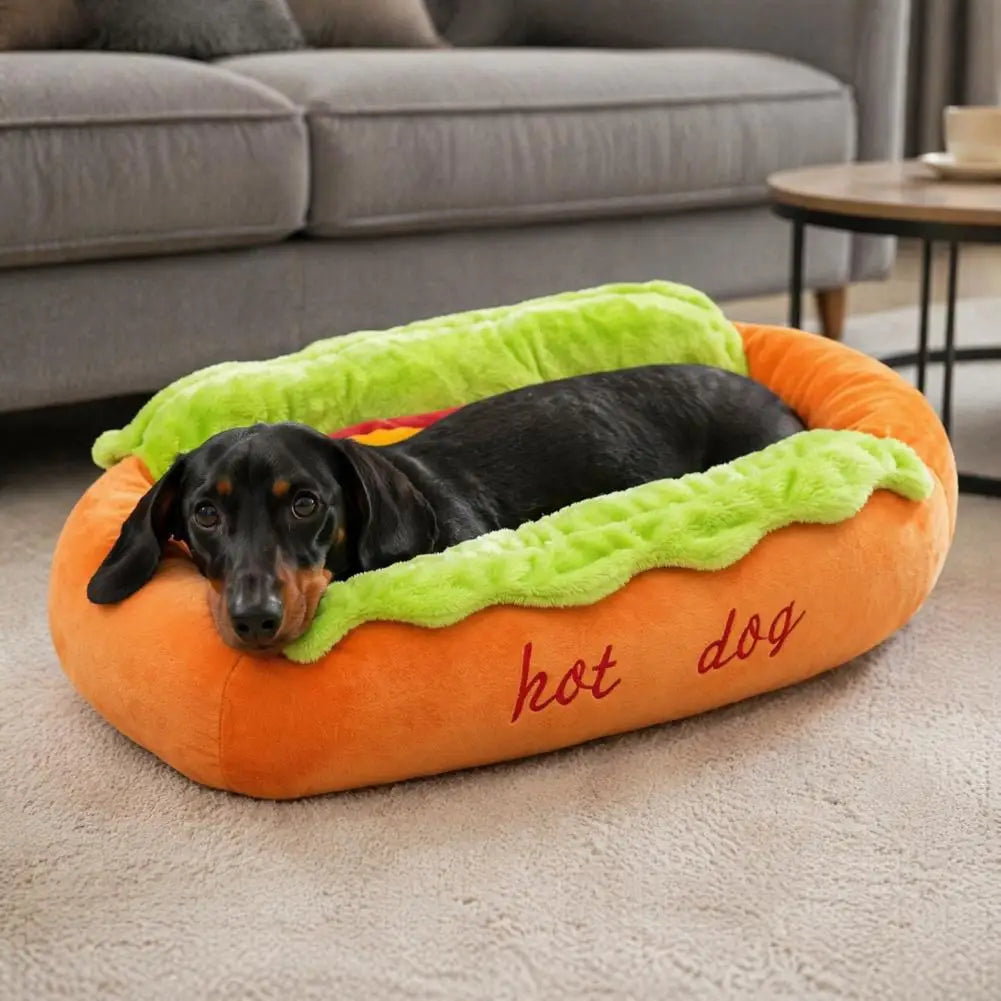 Cama para Animais de Estimação, Cama Confortável em Formato de Cachorro, Tapete para Canil, Fibra Macia, Quente, Removível, Lavável, Impermeável para Cães e Gatos