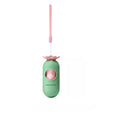 Saco Coletor de Dejetos de Animais Portátil com Estampa de Flor Rosa, Dispensador de Sacos para Lixo de Cães, Acessórios de Limpeza