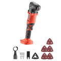 20V Cordless Oscillating Tool Multitool with 6 Variable Speeds 8500-17000 OPM 3.2 Degree Angle Battery Powered