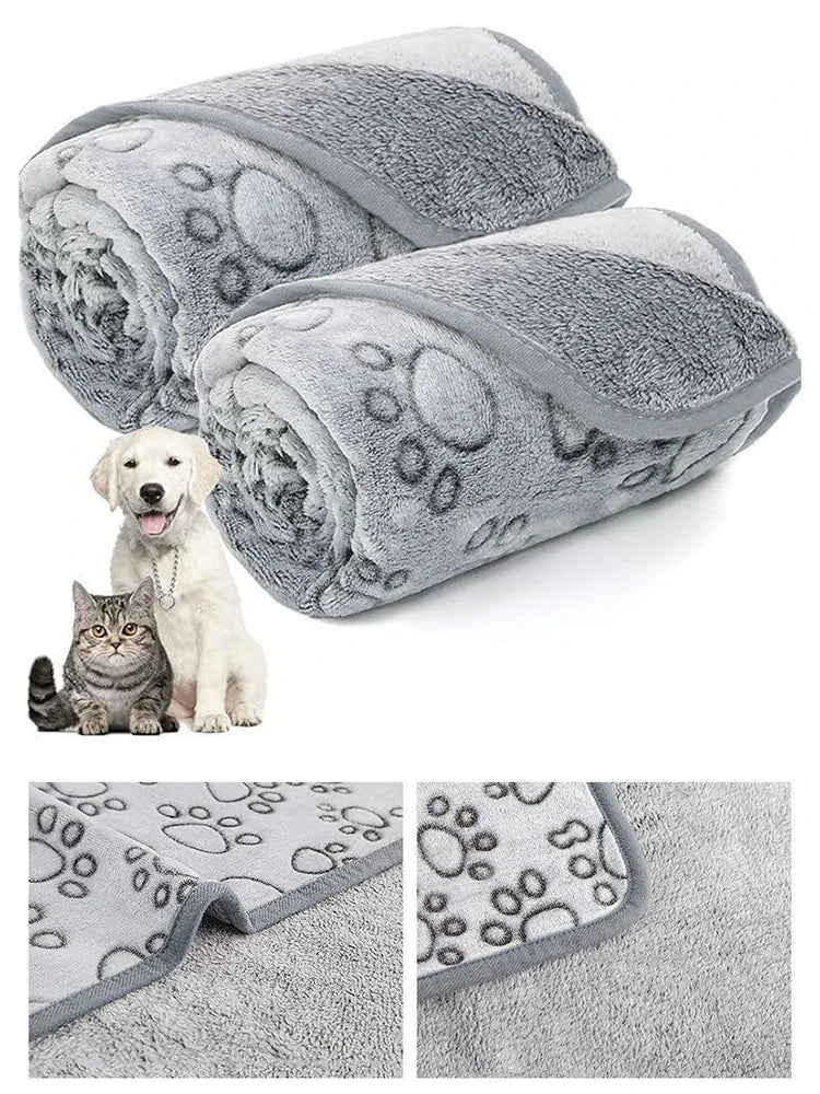 Cobertor macio de inverno para cães lavável, cobertor para gatos para gatos internos, tapete grande, médio e pequeno, presentes para cachorros, cama essencial (cinza)