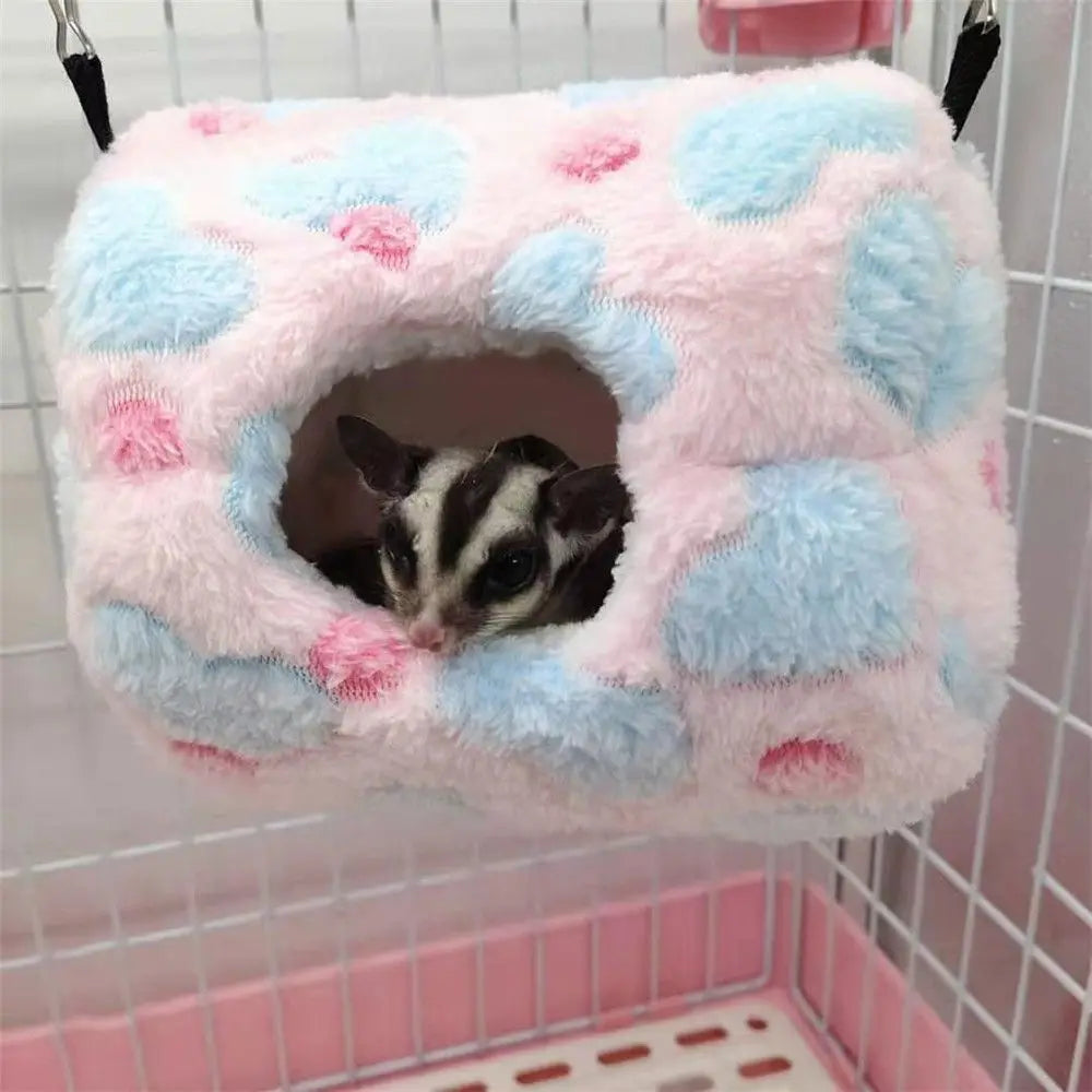 Pelúcia Pendurado Ninho De Pássaro, Camas De Esquilo, Gaiola De Hamster, Pet Hammock, Pet Sleeping Bag, Pet Shop