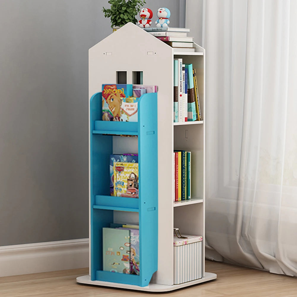 【Breeins】Madre de casa infantil, estante rotativa, livros, brinquedos, organizador de armazenamento, prateleira, armário, decoração de casa