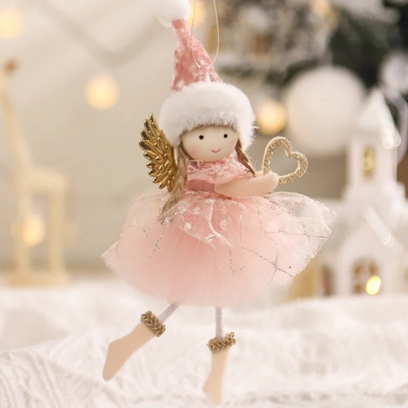 Ano novo 2024 natal anjo bonecas árvore de natal pingente ornamentos navidad 2022 decoração de natal para casa presentes natal noel deco