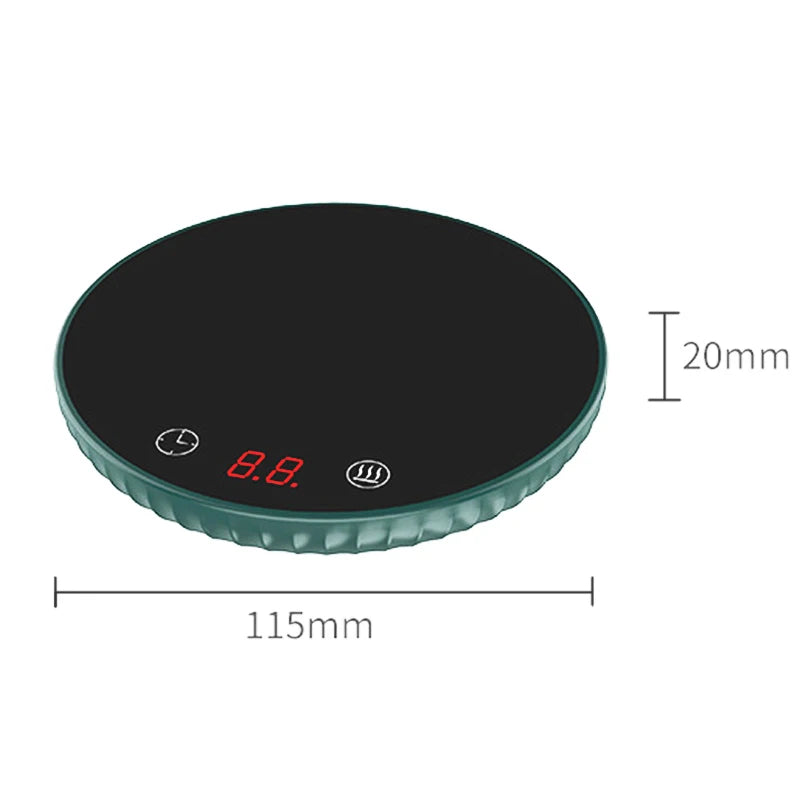 Caneca copo mais quente café leite chá copo de água aquecimento elétrico touch pad temperatura ajustável chá quente aquecedor mais quente plugue da ue