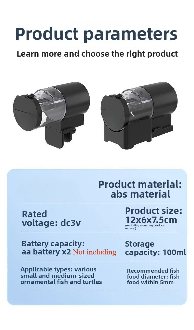 Alimentador Automático para Aquários, Acessórios para Tanques de Peixes, Dispensador de Ração para Peixes, Equipamento para Aquário, Produtos para Animais Aquáticos