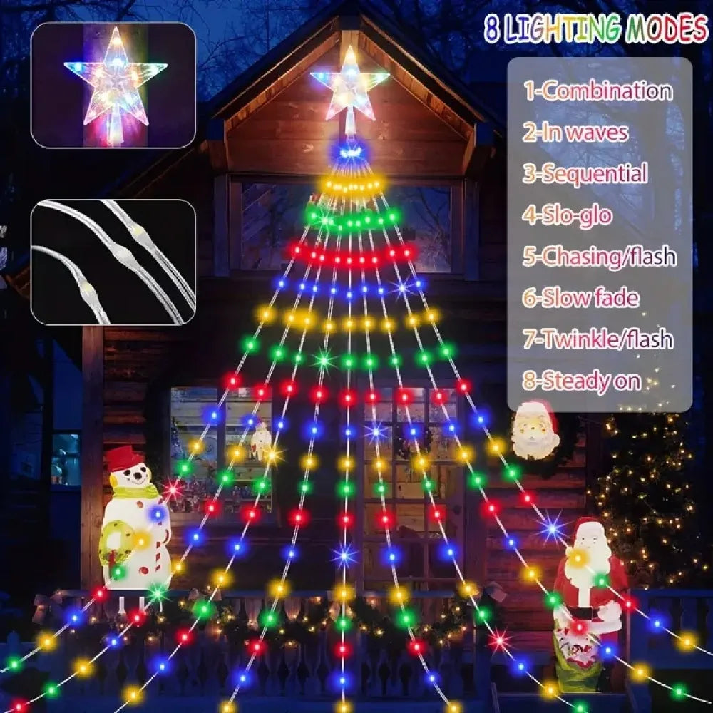 Led ao ar livre decorações da árvore de natal luzes usb 2/3m à prova dwaterproof água luzes da corda de fadas 8 modos quintal interior iluminação festa casamento