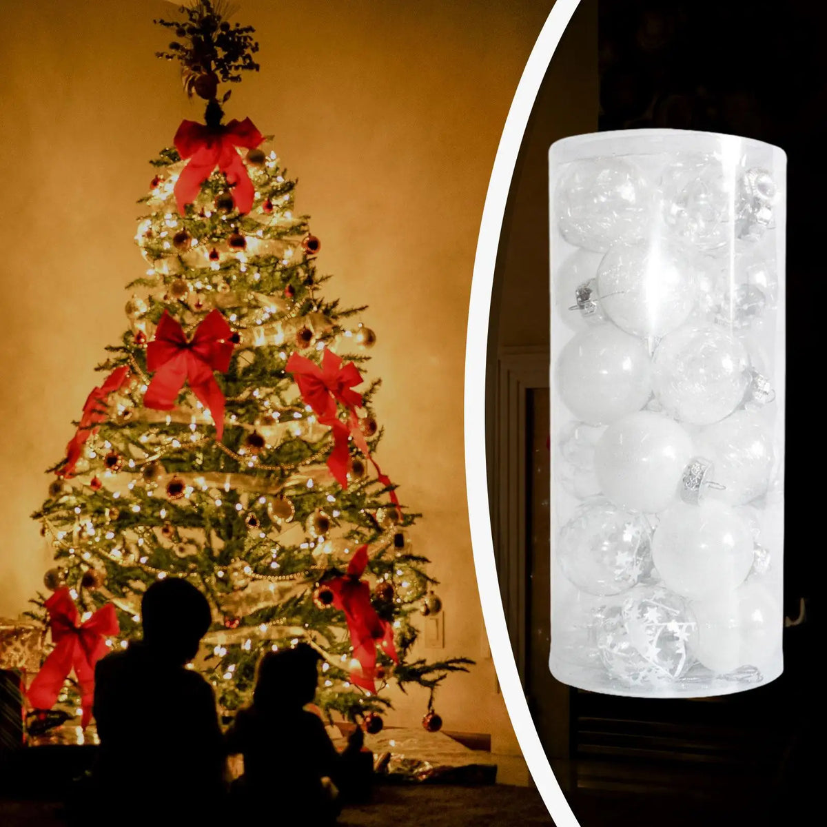 24x enfeites de bolas de Natal decorações de árvore de Natal para festival de aniversário