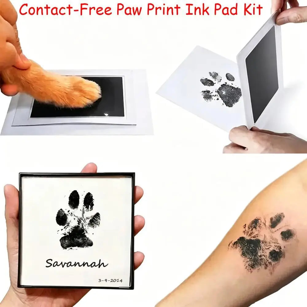Kit de Impressão de Patas para Gatos e Cães, Almofada de Tinta Não Tóxica e Sem Contato para Lembranças de Animais de Estimação