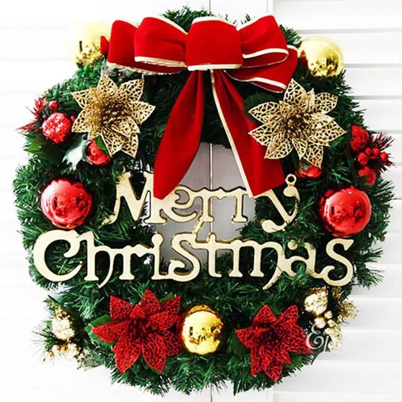 Decoração de natal artesanal simulação guirlanda de natal porta pendurado janela adereços requintado alta qualidade decoração para casa