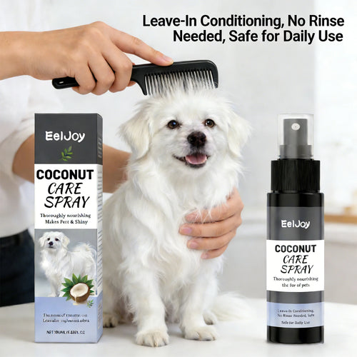 Spray de Cuidado para Animais de Estimação com Coco, Nutre o Pelo, Melhora a Textura do Pelo, Aumenta o Brilho, Elimina Odores, Fragrância Persistente, Spray de Higiene para Animais