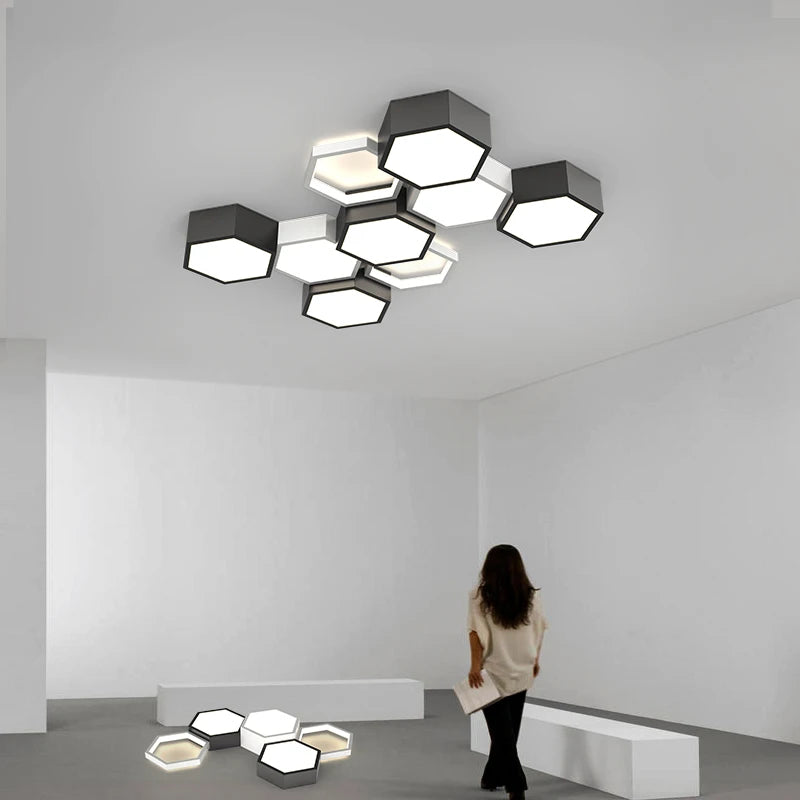 Luminárias de Teto Triangulares Ultrafinas para Sala de Estar e Quarto Lustres de Sala Decoração LED Chandelier de Teto