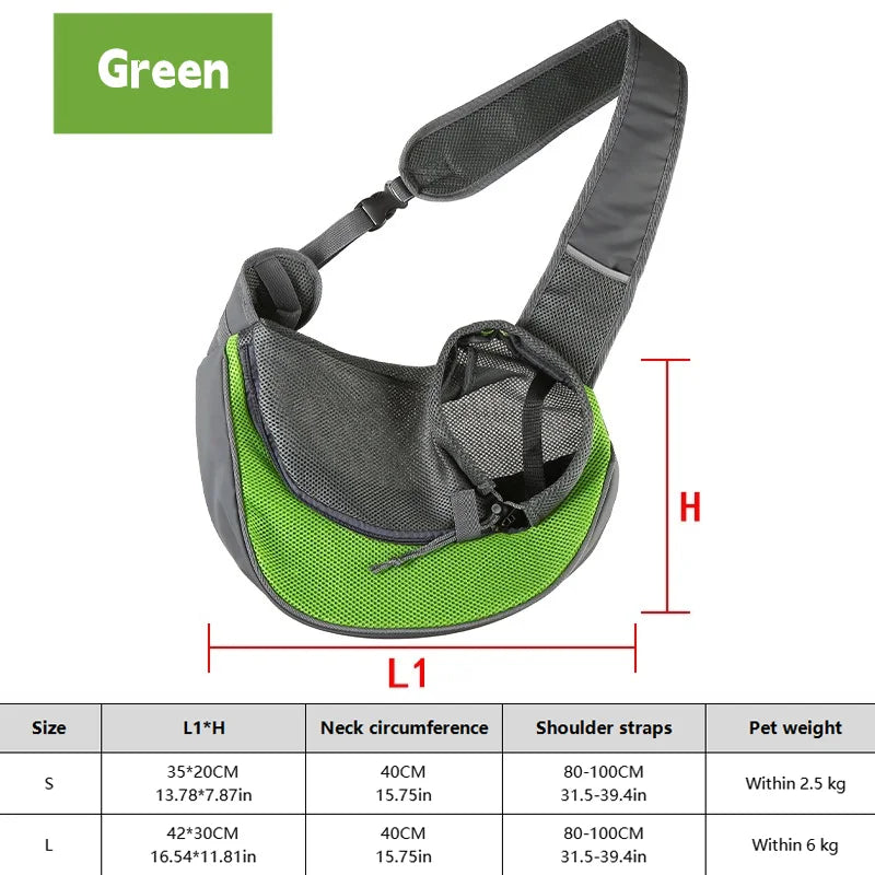 1pc cão para fora mochila, cão sling transportadora malha respirável viagem crossbody saco para filhote de cachorro gato caminhadas acampamento Kasa & Pet