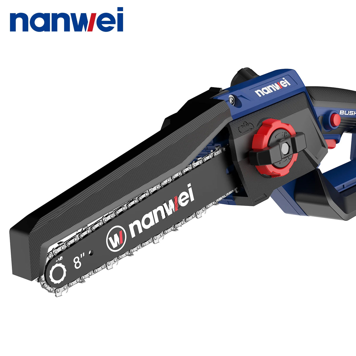 Nanwei portátil elétrica mini serrar madeira aparar 20v serra elétrica bateria serra sem fio serra de corrente