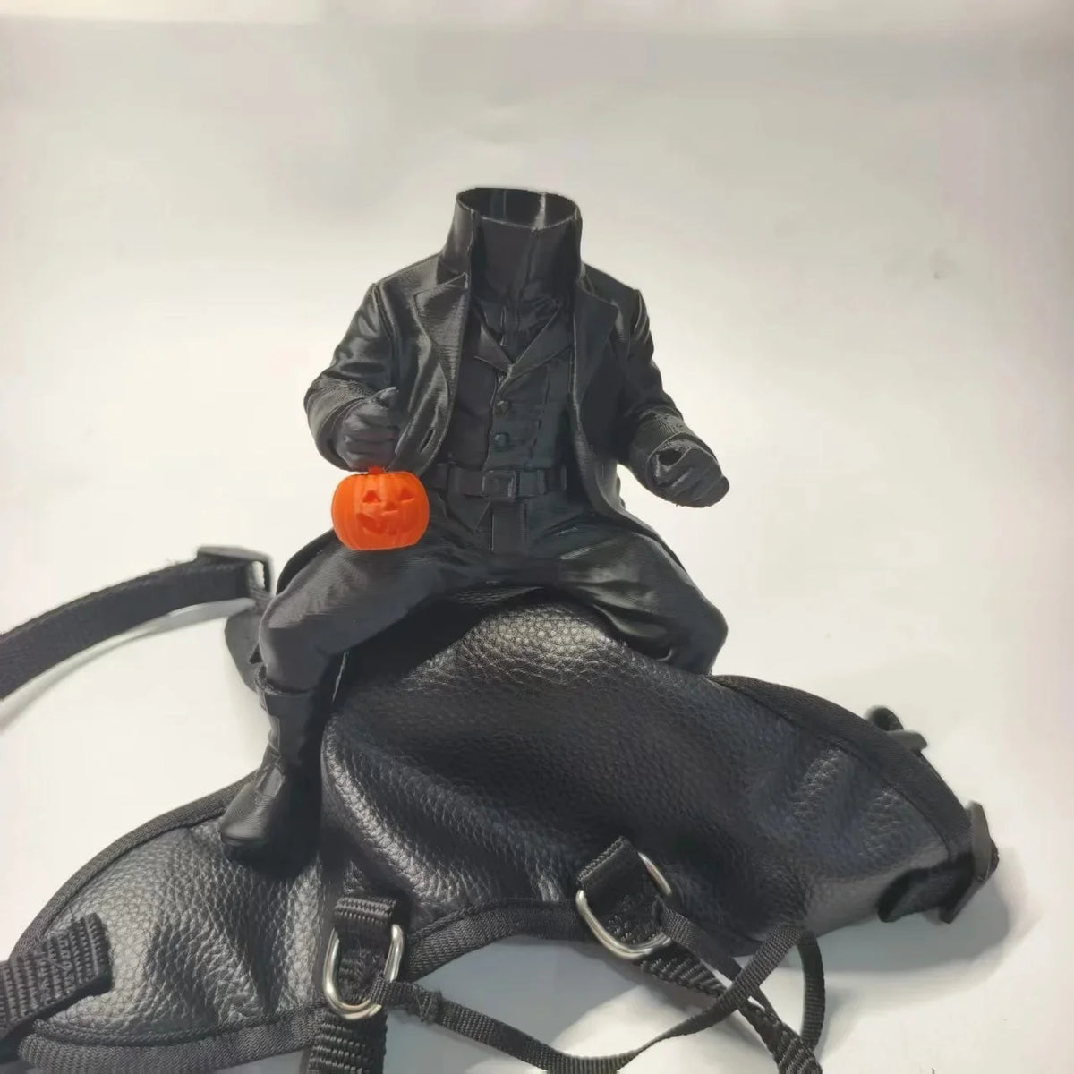 Fantasia de Halloween Cavaleiro Sem Cabeça para Animais de Estimação, Roupa para Gatos e Cães Pequenos, Capa de Boneca de Abóbora, Roupas de Cosplay para Festas, Decoração de Feriados