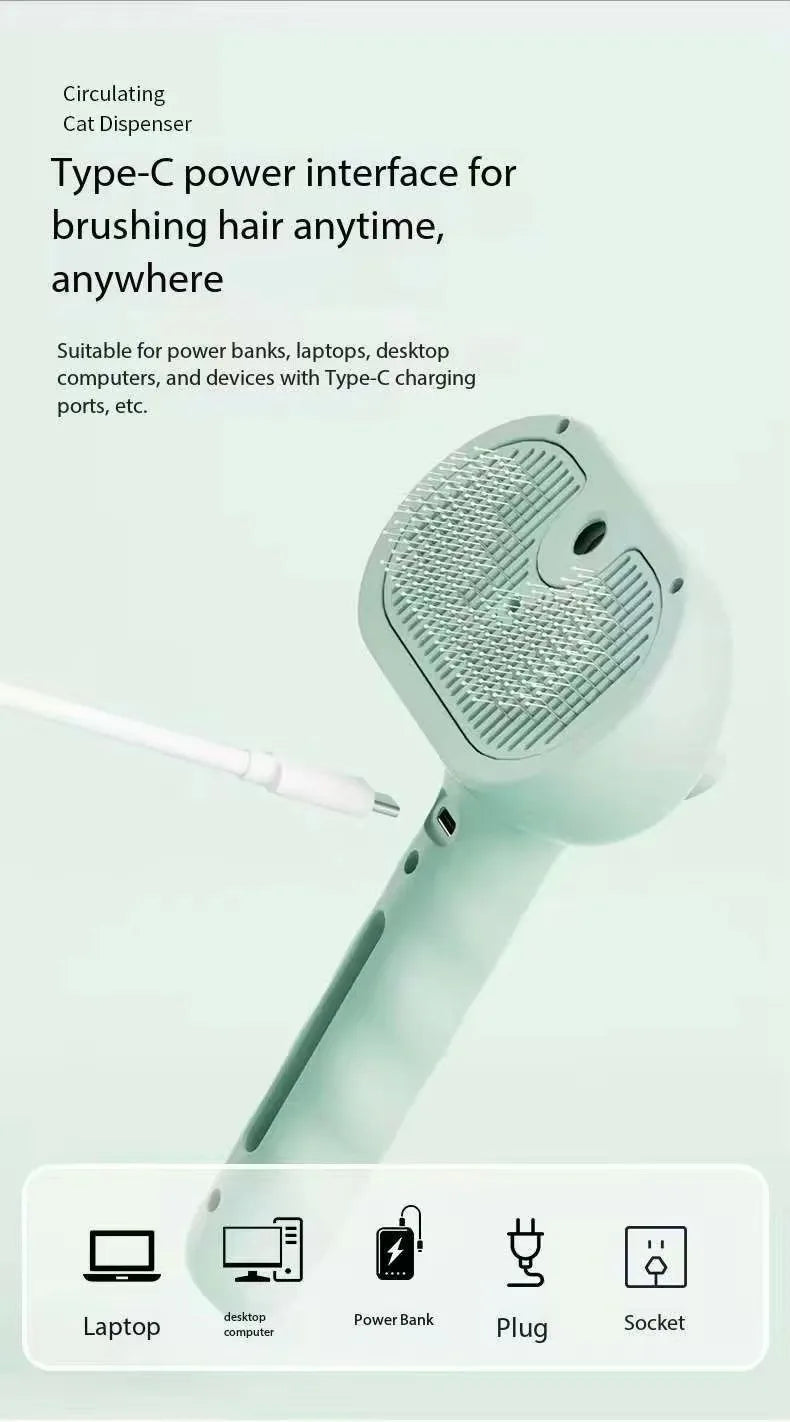 Pet Spray Hair Comb Pet Hair Remover Cleaning Brush Cats Grooming Dog Accessories Tools Dematting Water Mist Humidifier Comb