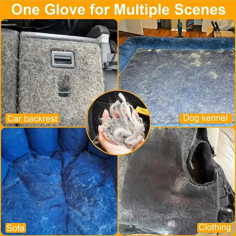 Luva Removedora de Pelos de Animais de Estimação, Luva de Escovação para Cães, Gatos e Coelhos com Pelos Longos/Curtos/Encaracolados