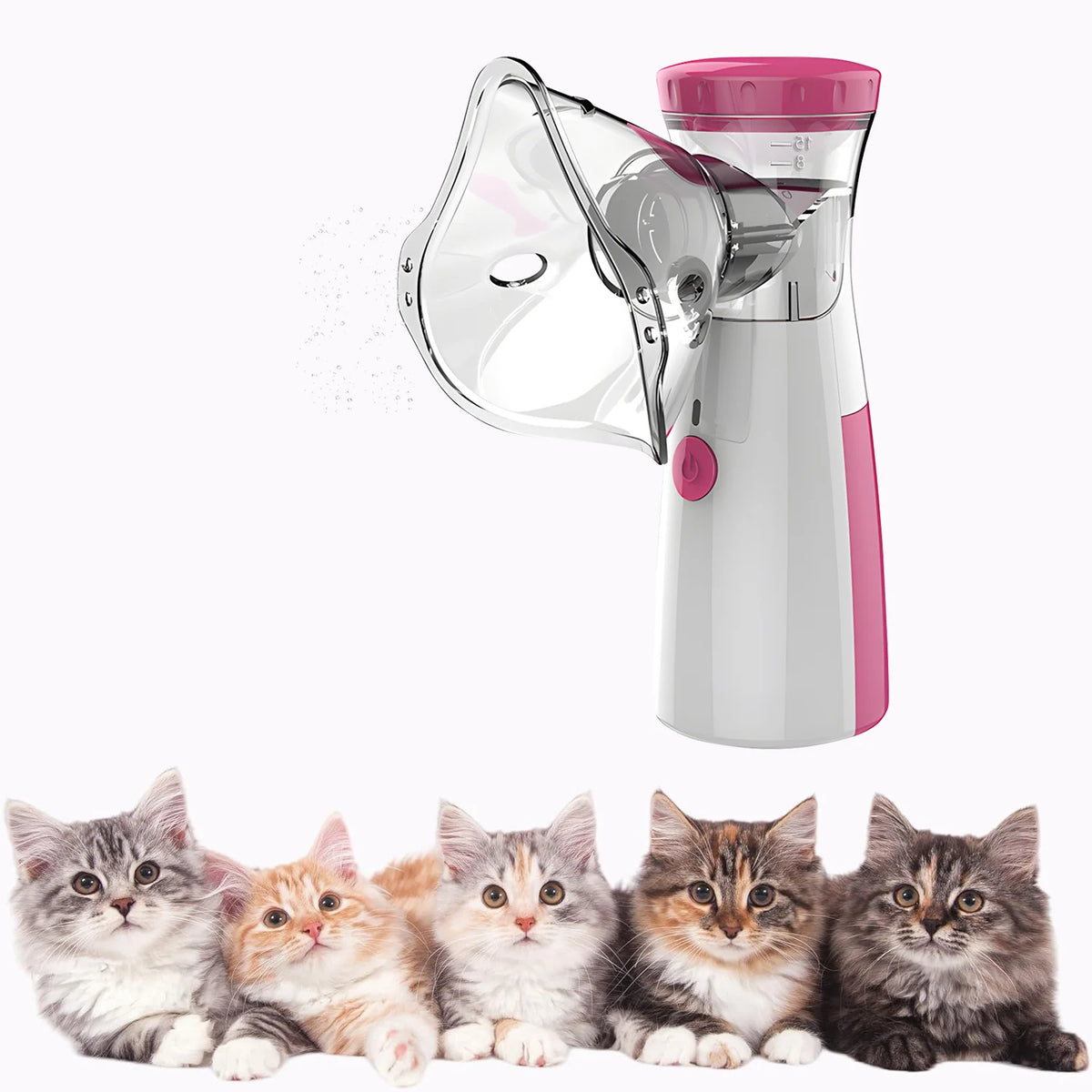 Nebulizador Portátil para Animais de Estimação, Dispositivo de Inalação para Gatos e Cães, Suprimentos para Tratamento e Alívio Respiratório em Casa