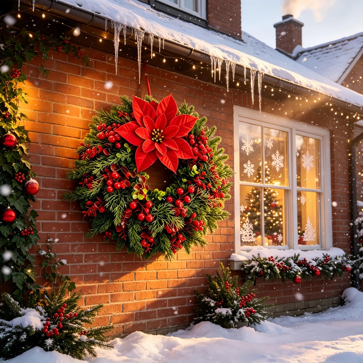 Guirlandas Decorativas de Natal de Alta Qualidade, Criadas com Ingenuidade para Criar uma Atmosfera Festiva e Cerimonial! Simula Selecionada