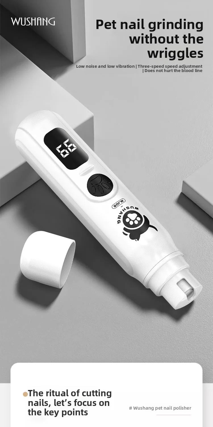 Grande Cortador de Unhas Elétrico para Animais de Estimação, Lixadeira de Unhas para Cães e Gatos, Aparador de Unhas para Higiene e Limpeza de Pets