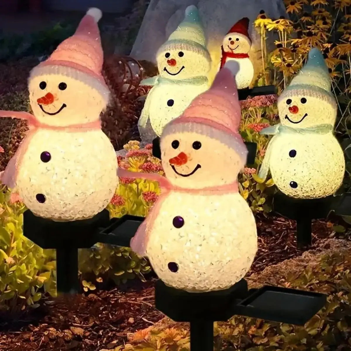 Boneco de neve de natal luz solar gramado jardim luz pátio ao ar livre paisagem chão plug-in luz decorativa