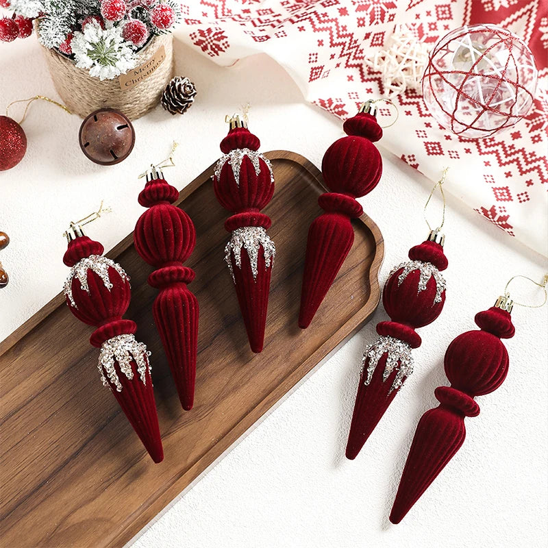 1 caixa de bolas de Natal Red Velvet, enfeites pendentes para árvore de Natal, decoração para festas em casa, presentes de Natal e Ano Novo 2026