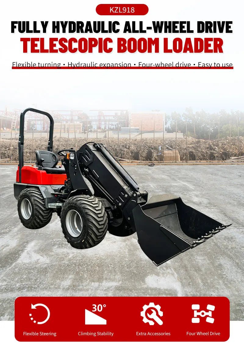 Carregadeira Diesel EPA EURO 5 de 2 Toneladas, Mini Carregadeira com Balde Telescópico, Preços de Máquinas Compactas - Kasa & Pet