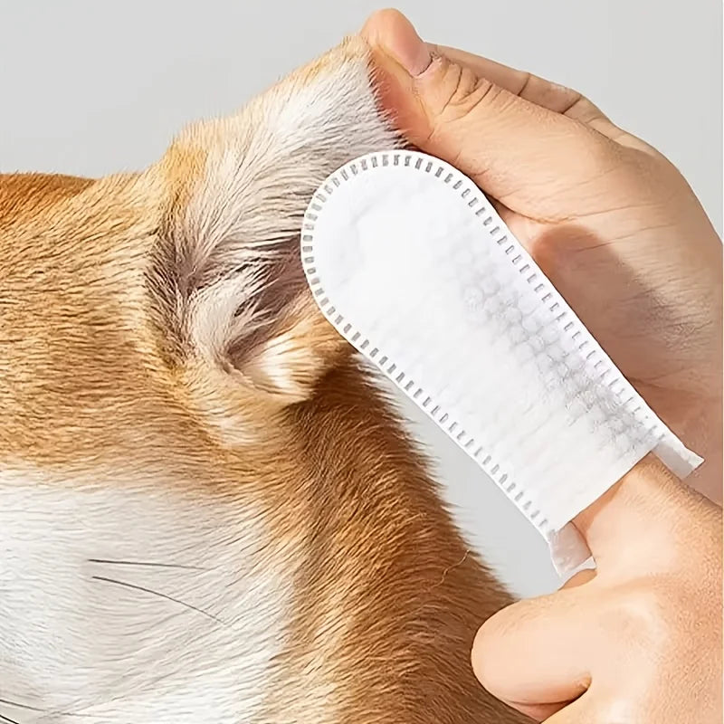 Produtos de limpeza para animais de estimação, toalhetes para limpeza de ouvido, cuidados com os ouvidos, pontas dos dedos, remoção de ácaros, gato e cachorro, produtos para animais de estimação, toalha para animais de