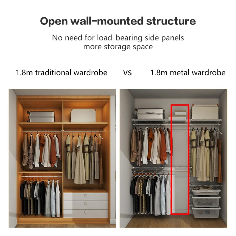Rack guarda-roupa aberto rack de secagem apartamento aluguel dormitório montagem simples guarda-roupa rack de armazenamento