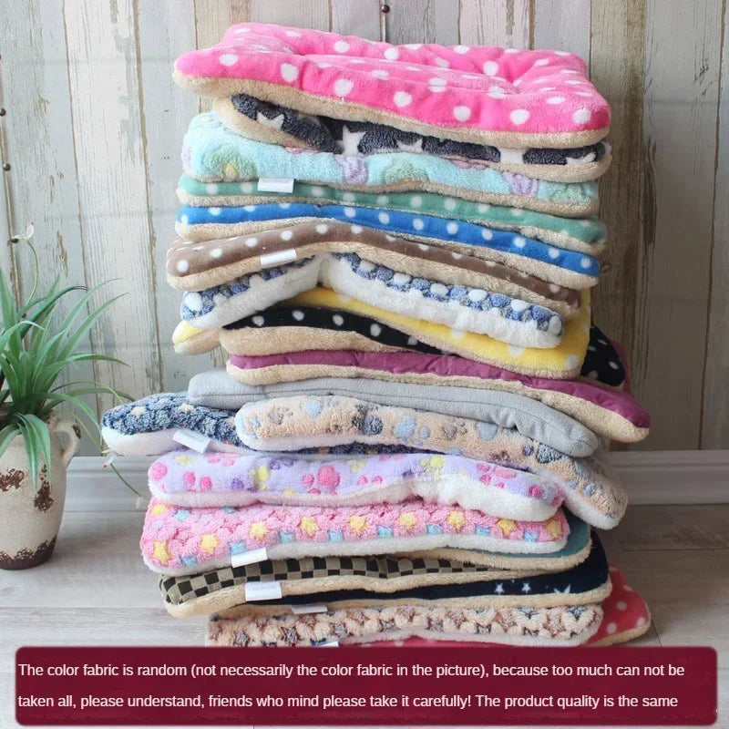 Tapete Dupla Face para Pets, Cama de Pelúcia Curta para Gatos e Cães Pequenos, Almofada Fofa para Animais de Estimação, Manta Quente para Gatinhos, Sofá-Cama para Gatos