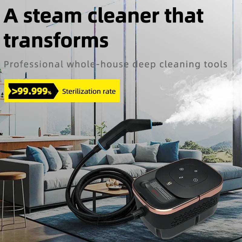 Limpador a vapor portátil de alta temperatura de 2500W para limpeza de ar condicionado, exaustor de cozinha, carro, piso e muito mais.