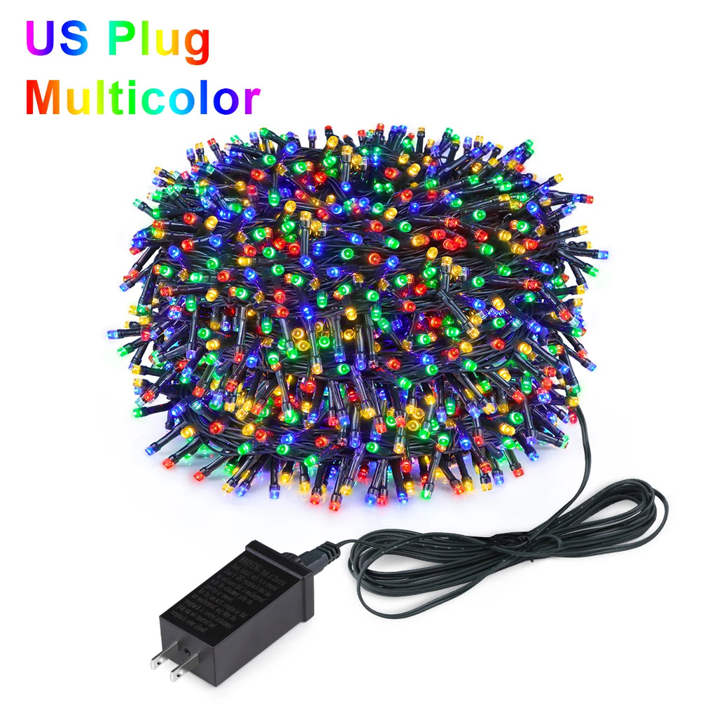 2025 decoração de ano novo led luz de natal branco/quente/rgb à prova dwaterproof água luzes da corda de fadas para cortina iluminação festa de casamento