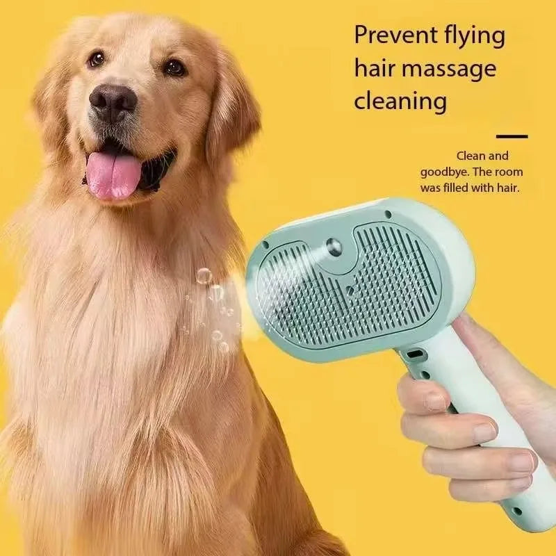 Pet Spray Hair Comb Pet Hair Remover Cleaning Brush Cats Grooming Dog Accessories Tools Dematting Water Mist Humidifier Comb