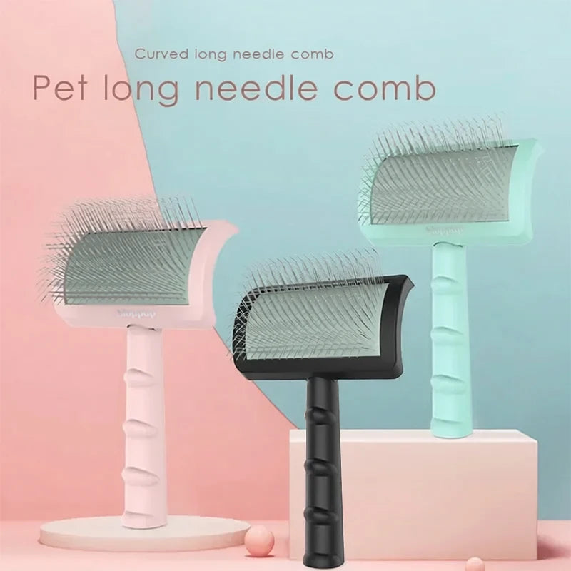 Cão aliciamento pente derramar cabelo remover agulha escova slicker massagem nó aberto pente ferramenta de cabelo grande cão suprimentos para animais de estimação acessórios