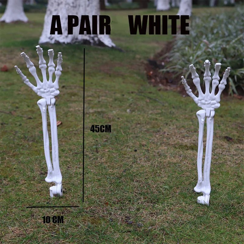 Decorações de Halloween para Casa: Cabeça de Esqueleto, Adereços Assustadores para Exterior, Mãos de Crânio Realistas, Pegadinhas para Quintal, Suprimentos para Festas e Festivais - Kasa & Pet