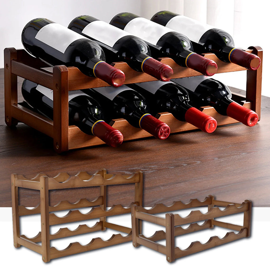 Rack de vinho de madeira, suporte de armário de exibição de garrafa de vinho, prateleira, vitrines de vinho, bancada, rack de armazenamento de vinho, adega, acessórios de bar