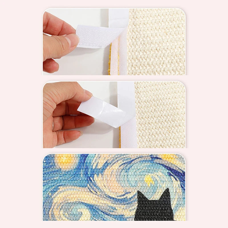 【xxx】Arranhador de Parede Durável para Gatos com Bordas Costuradas e Tecido Macio para Brincadeiras Internas – Design que Economiza Espaço para Gatos