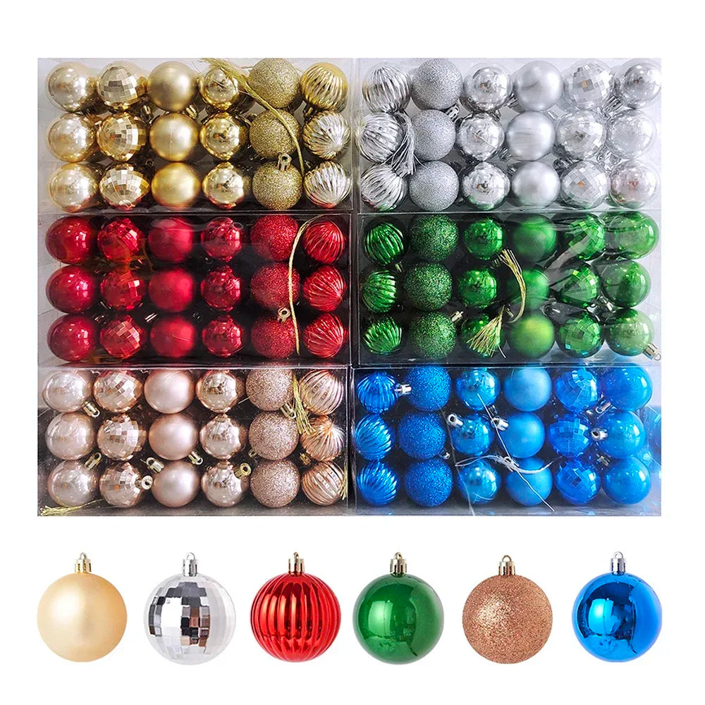 Enfeites de Natal para Árvore, Bolas de Natal, Pingentes para Pendurar, Decoração para Festas em Casa, Presente de Ano Novo, Decoração de Natal 2027, 12, 24, 36 peças