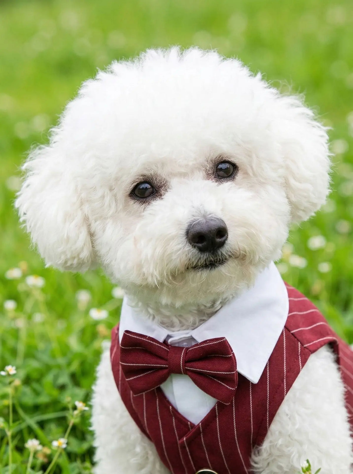 Traje de Primavera para Cães de Estimação: Camisa e Colete de Smoking para Casamento, Fantasia de Cavalheiro para Teddy, Bichon e Cães Pequenos