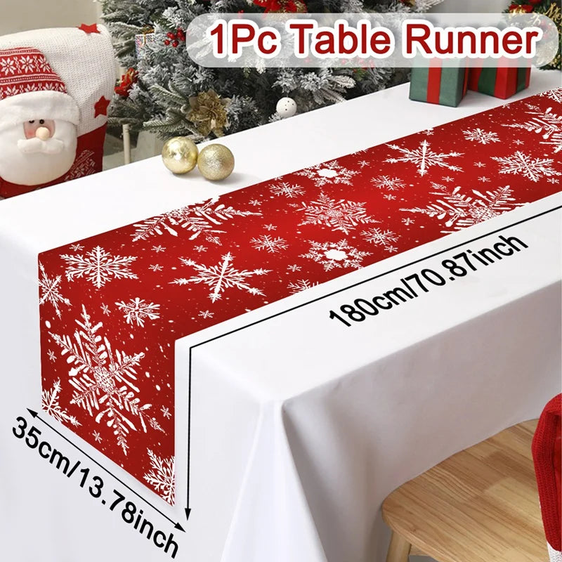 Feliz natal corredor de mesa natal capa de mesa decorações de natal para casa 2025 navidad natal presentes ano novo 2026 toalha de mesa
