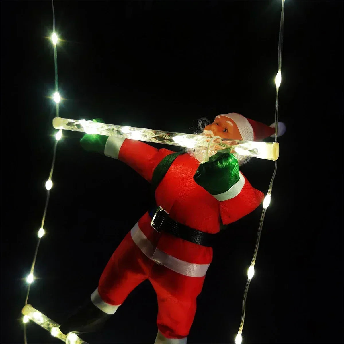 Decoração de natal 2025 papai noel escada de escalada decoração do quarto casa jardim ao ar livre árvore cristmas ornamento presente led