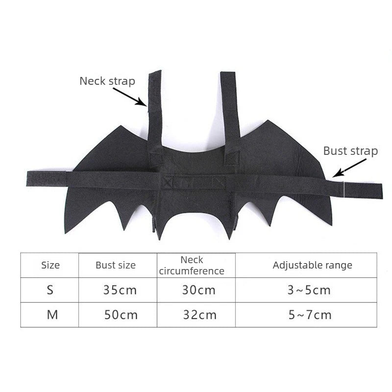 3×Conjunto de Decoração de Fantasia de Halloween para Gato de Estimação - Acessórios de Asas de Morcego, Coleira e Tiara, Fantasia Assustadora e Fofa para Festa de Halloween