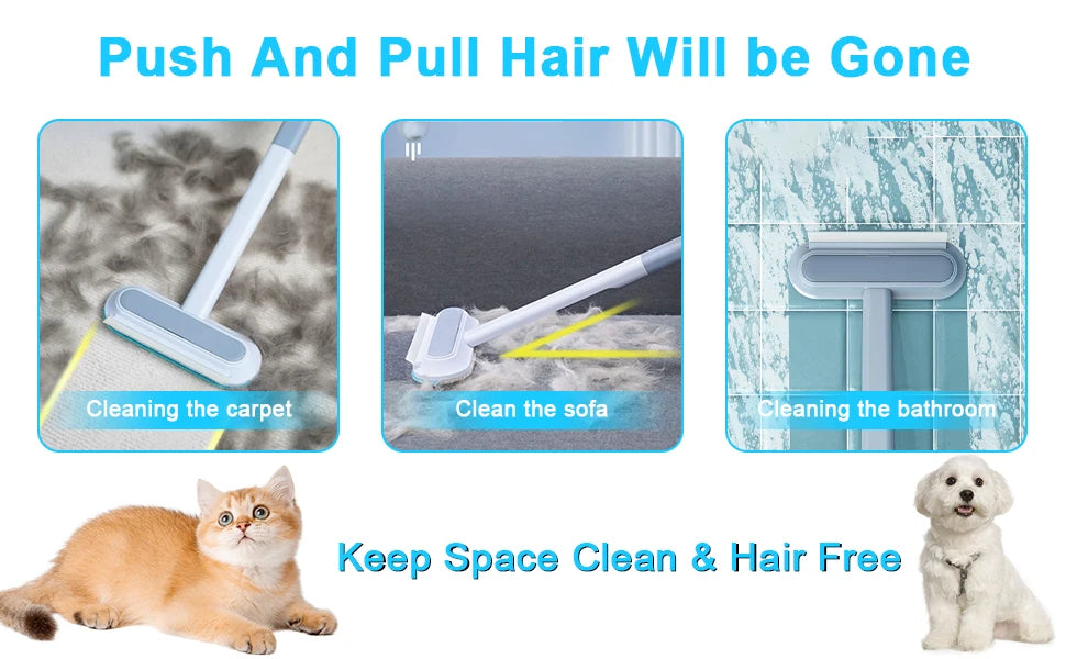 Removedor de Pelos de Animais, Ferramenta Reutilizável Quatro em Um para Remoção de Pelos de Cães e Gatos - Adequado para Sofás, Carpetes e Assentos de Carro